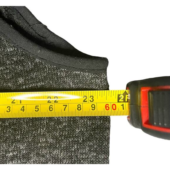 Free Country Men’s Black Heather Sweater Vest with Zip Pockets Full Zip Size L - Picture 3 of 6